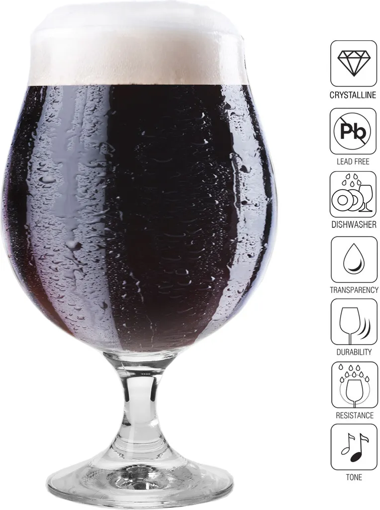 KROSNO Elite Dunkel Stout Biergläser, 6er-Set, 500 Ml – Bild 3