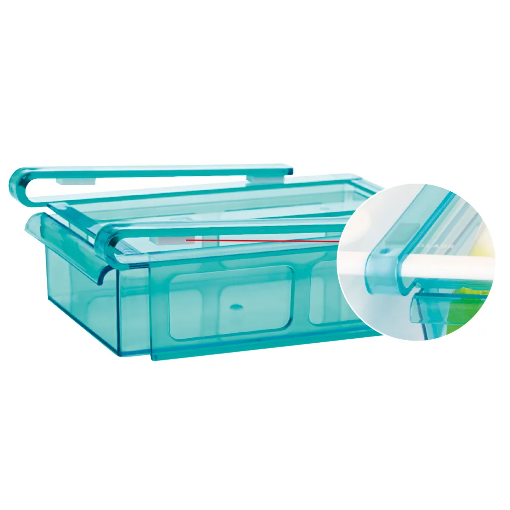 GOURMETmaxx Klemm-Schublade Für Kühlschrank, 3er-Set Schublade Klemm Kühlschrank GOURMETmaxx Zusatzfach Gemüsefach 3er-Set Ordnung – Bild 4