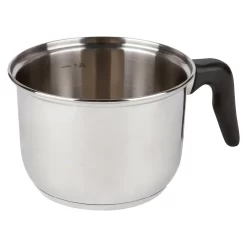 Milchtopf EUROHOME 14cm Kleiner Topf Mit Griff Aus Rostfreiem Edelstahl - Kochtopf Mit Messskala Bis 1,2L, Induktion Und Spülmaschinengeeignet
