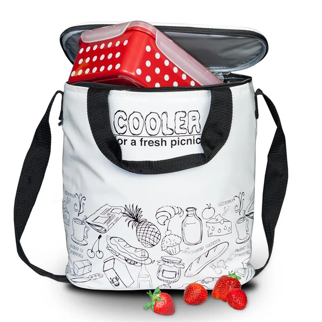 Kühltasche Weiß Tasche Kühlbox Thermo Picknicktasche Cooler Campingtasche – Bild 4