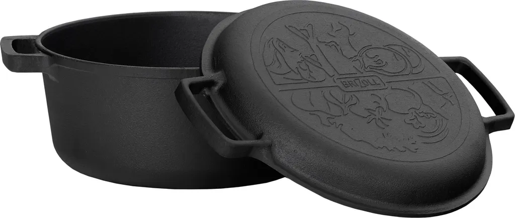 Gusseisen Topf 4L Gusseisentopf Ø 24cm Brotbacken Kochtopf Mit Deckel-Bratpfanne