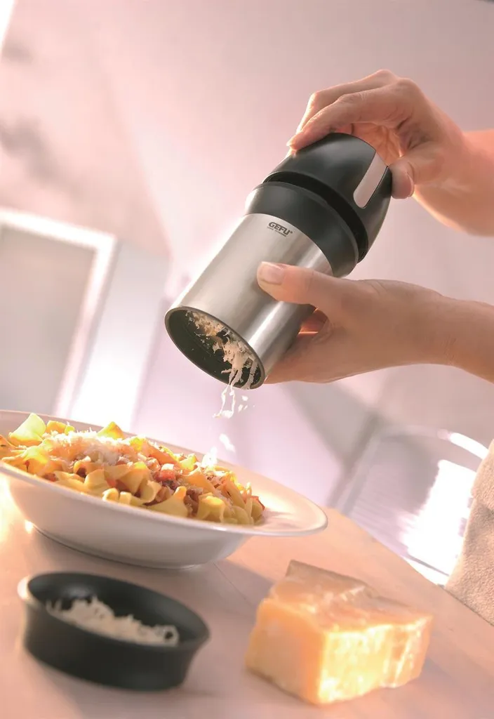 Gefu Käsereibe Parmigiano 34680 Käse Reibe Laser Cut 2 Reibscheiben – Bild 6