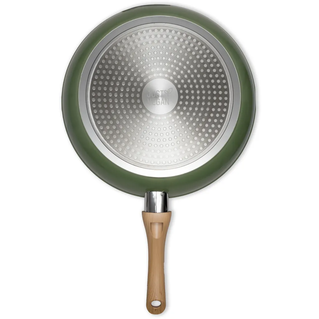 JUST VEGAN Aluminium-Pfannen Set, 2-tlg, Mit Pflanzlicher Keramik-Antihaftbeschichtung Auf Basis Von Avocado-Öl In Grün. – Bild 4