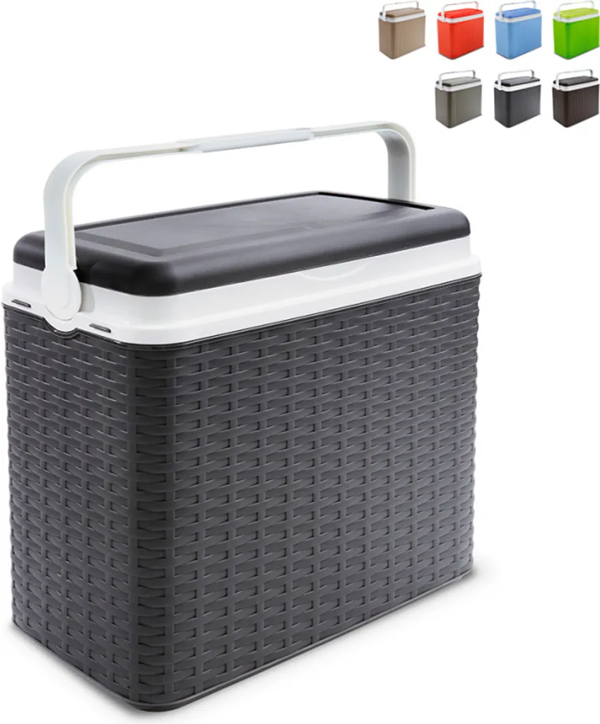 H-Line Kühlbox 24L Rattan Anthrazit 8951 – Bild 2