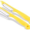 Sparschäler 2er Set Schäler Obst Gemüse Mit Rostfreier Scharfer Pendelklinge Universalschäler Für Rechts Und Linkshänder Allzweckschäler Zum Schälen Von Obst Gemüse Spülmaschinen Geeignet Gelb