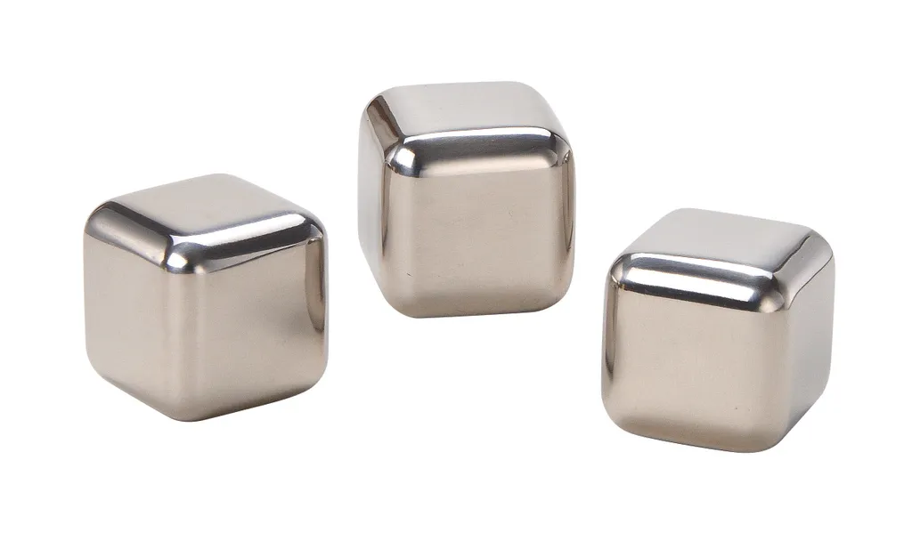 Whisky Geschenk-Set Mit 2 Gläsern, Eiswürfeln Aus Edelstahl, Zange, Samtbeutel In Einer Schönen Holzbox – Bild 9