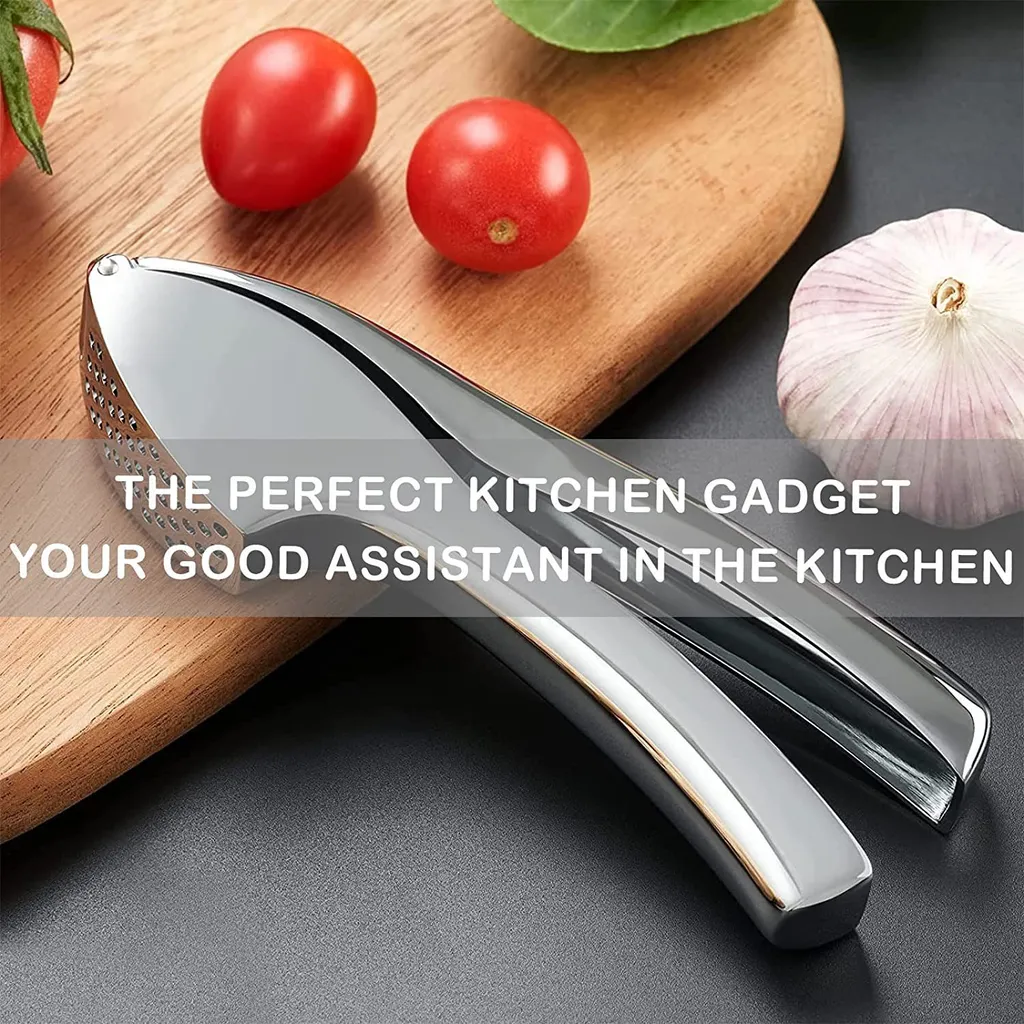 LOZAYI Knoblauchpresse,15,5 Cm Knoblauch- Und Ingwerpresse Mit Ergonomischem Griff Aus Zinklegierung, Praktischer, Rostfrei Und Leicht Zu Reinigen, – Bild 7