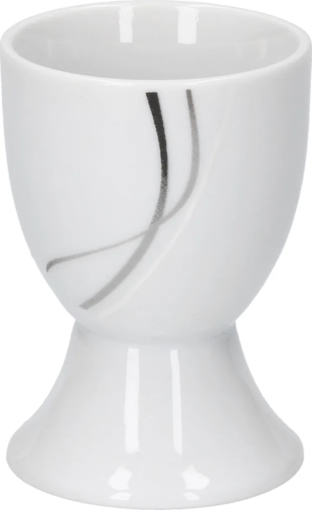 Van Well Kombiservice Silver Night 62-tlg 6 Personen, Tafel + Kaffee + Zubehör, Linien-Dekor – Bild 10