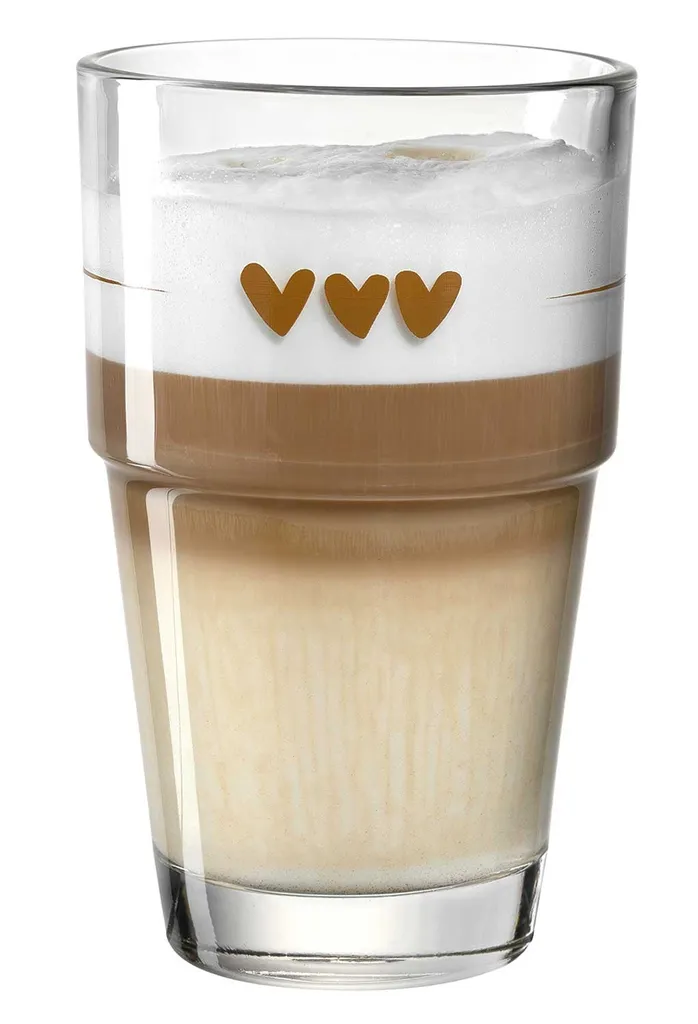 LEONARDO 043467 Solo Latte Macchiato Becher Mit Motiv Herzen, Glas, 410 Ml, Klar – Bild 5