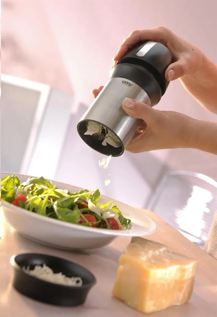 Gefu Käsereibe Parmigiano 34680 Käse Reibe Laser Cut 2 Reibscheiben – Bild 12