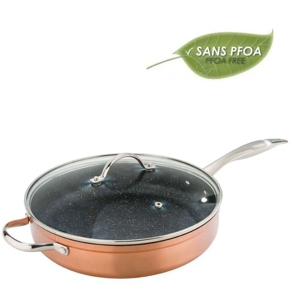 Excellence Sauteuse Ø28 Cm By Kitchen Pro - Schmorpfanne 28cm Mit Deckel, Pfanne, Aus Kupfer Und Rostfreiem Edelstahl, Induktion – Bild 2