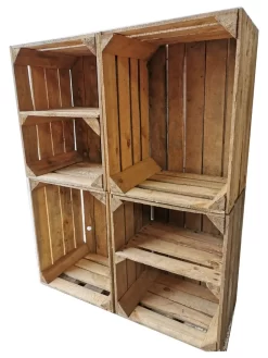 Obstkisten Holzkisten Vintage 4er Set 50 X 40 X 30cm Mit Ablage Kurz Verbaut