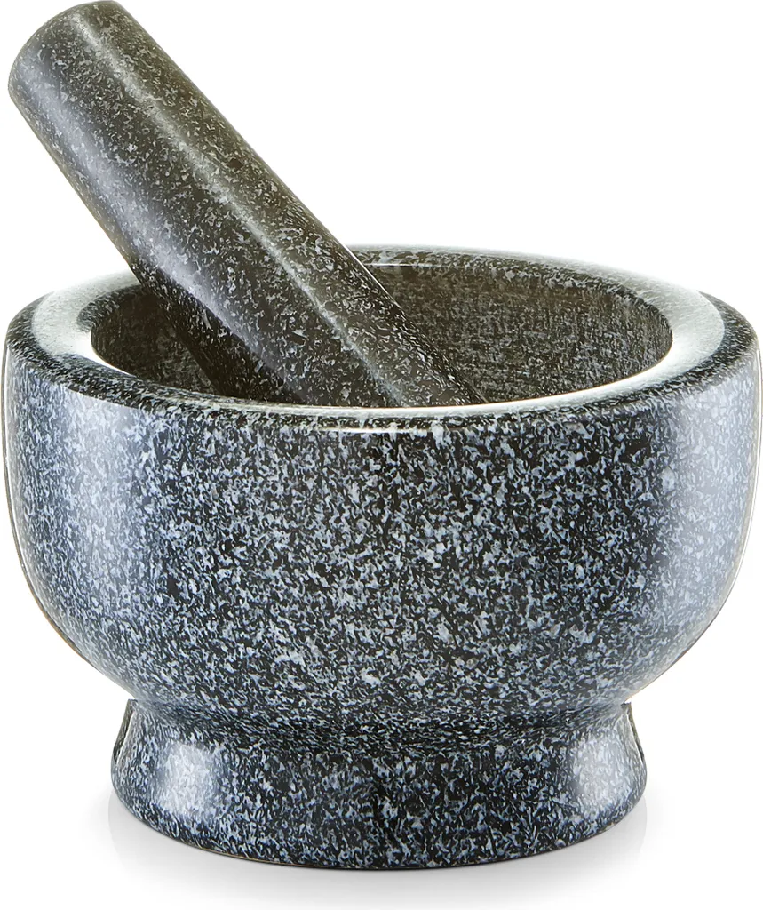 Zeller Mörser & Stößel-Set, Granit, Anthrazit Ø13x8