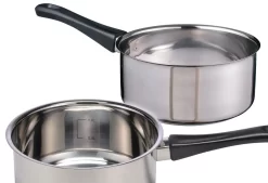 EDELSTAHL Stielkasserolle Kasserolle 'Sylt' Kochtopf Topf Stieltopf Kochen