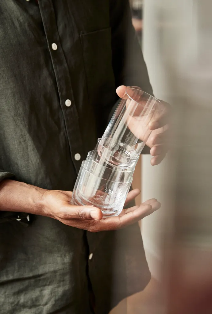 AARKE Gläser 4er Set Nesting Glasses 4x 290ml Kristallglas Stapelbar Trinkgläser – Bild 12