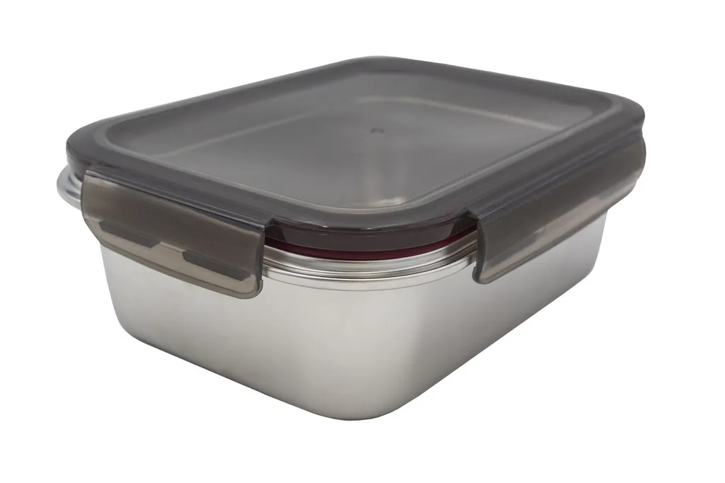 Steuber Edelstahl Frischhaltedose 3er Set, Luftdichter Klickdeckel, Backofengeeignet – Bild 3