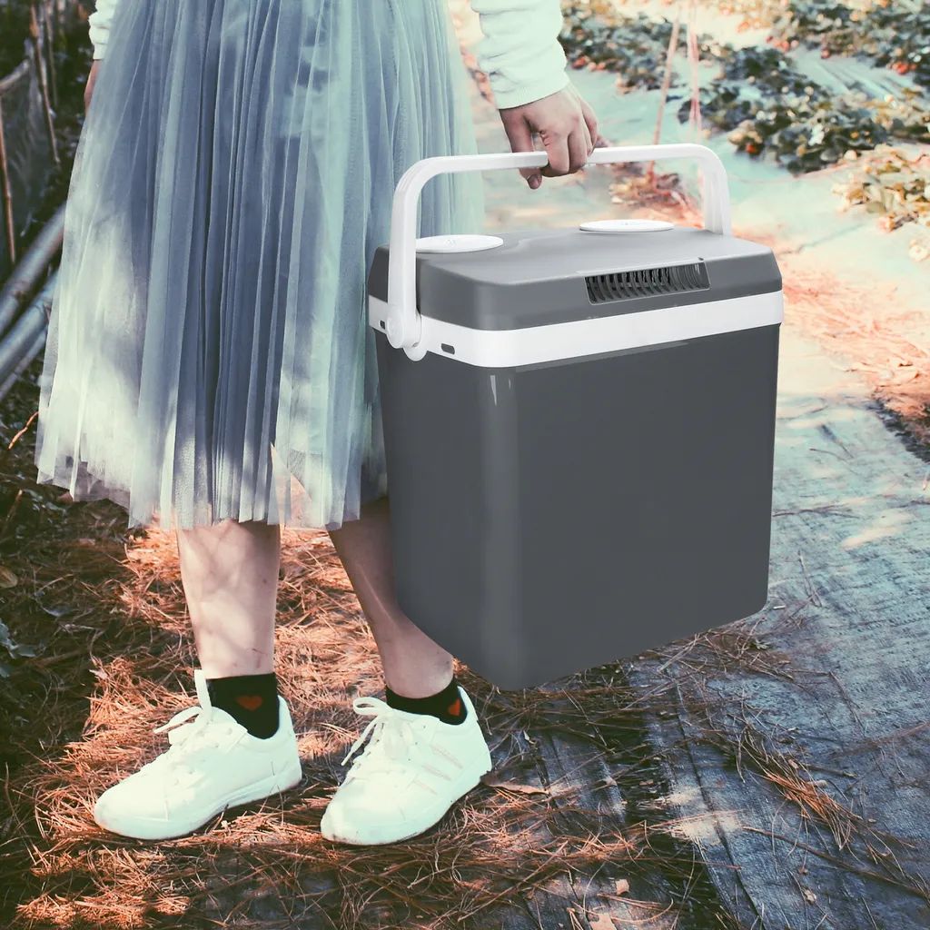 EINFEBEN Kuehlbox Tragbare 32 Liter, Thermo-Elektrische Kuehlbox, Wärmen Und Kühlen Mini-Kuehlschrank 12 Volt Und 230 Volt, ECO-Modus, Mit Tragegriff, Für Auto, Innenraum, Camping Kühlboxen – Bild 6
