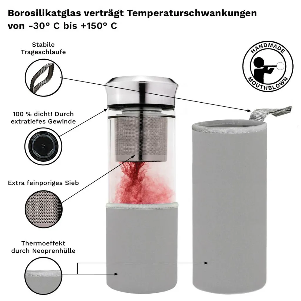 Teamaker „Grau“ 400 Ml – Bild 3