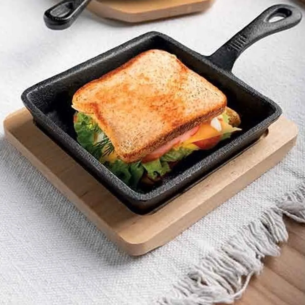 Tognana Porcellane W8458X7FUTA, Quadratisch, Allzweckpfanne, Schwarz, Fusion Taste, Eisenguss, Keramik, Gas, Halogen, Induktion, Versiegelte Platte – Bild 2