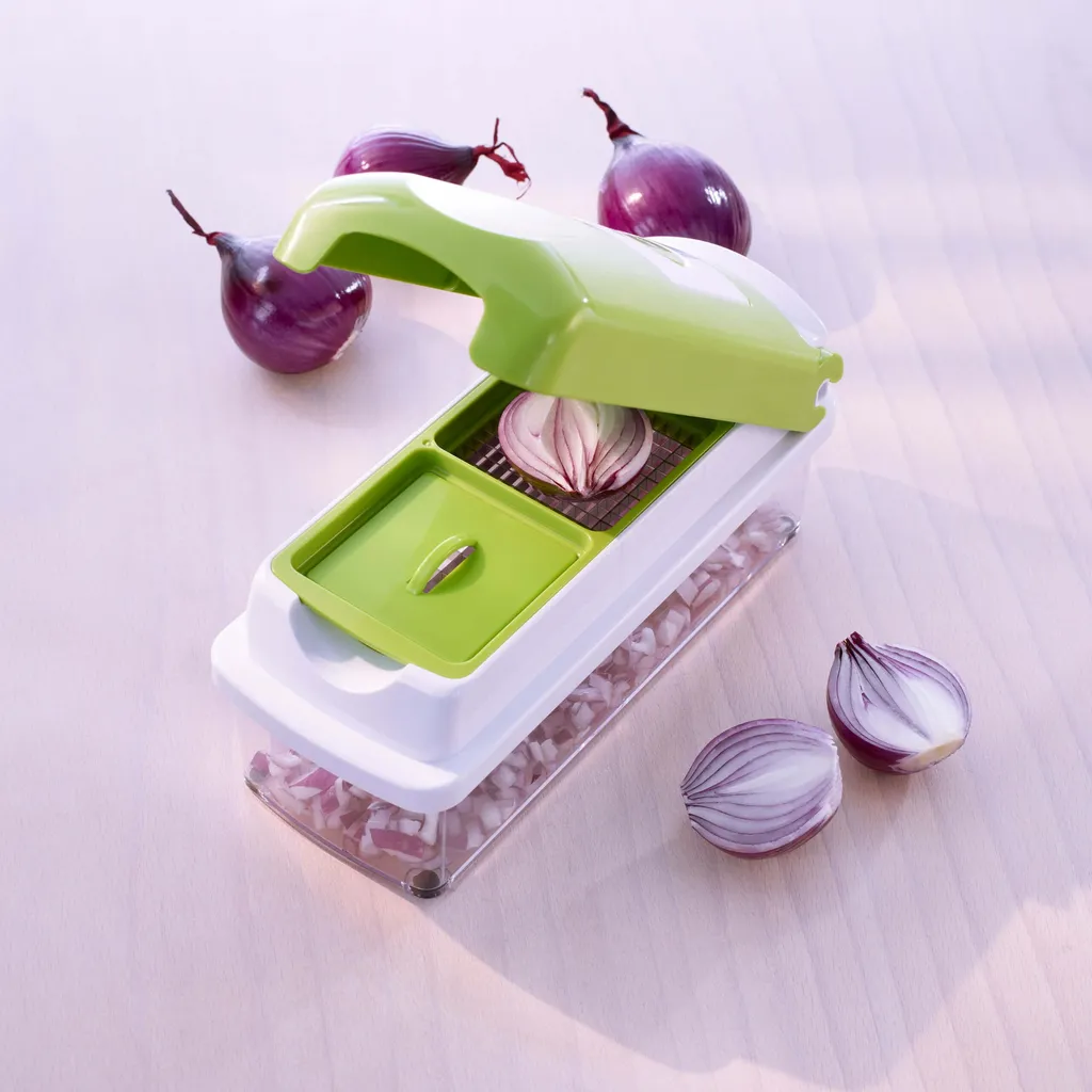 Genius Nicer Dicer Smart 9 Teile - Schneiden, Würfeln, Hobeln, Schälen, Aufbewahren, Obst- & Gemüse-Schneider; A33551 – Bild 4