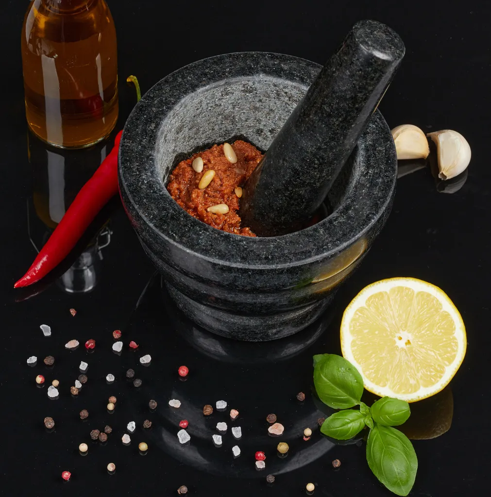 Relaxdays Granit Mörser Mit Stößel XL – Bild 3