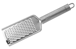 Fackelmann Reibe OVALGRIFF, Käsereibe, Zester Aus Rostfreiem Edelstahl (Farbe: Silber), Menge: 1 Stück