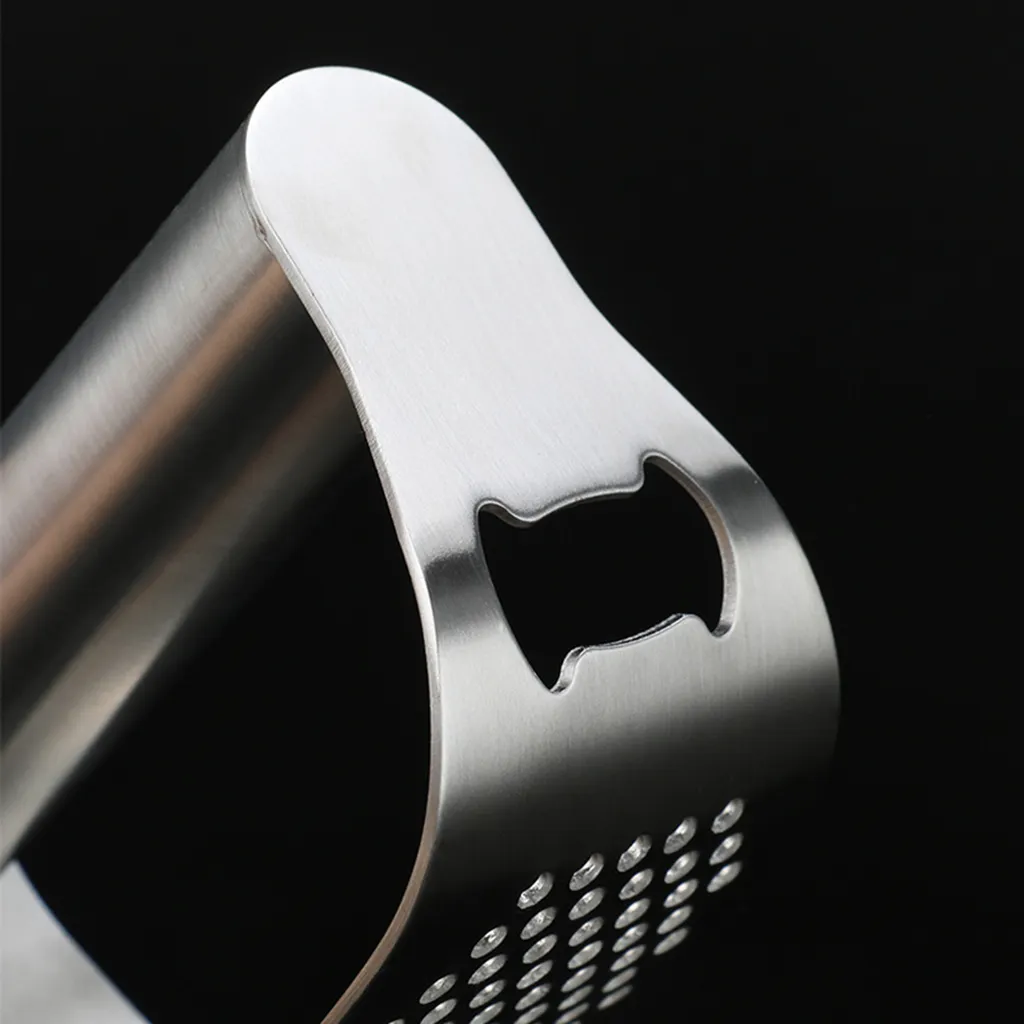 Knoblauch Ingwer Presse, Knoblauchpresse, Crusher Squeezer Stampfer 430 Edelstahl Crusher Squeezer Für Knoblauch Ingwer – Bild 6